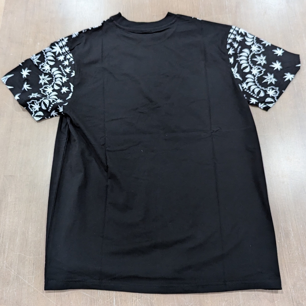 Mens DEATH ROW RECORDS Kushdana Paisley T-Shirt Black/White - Picture 3 of 3